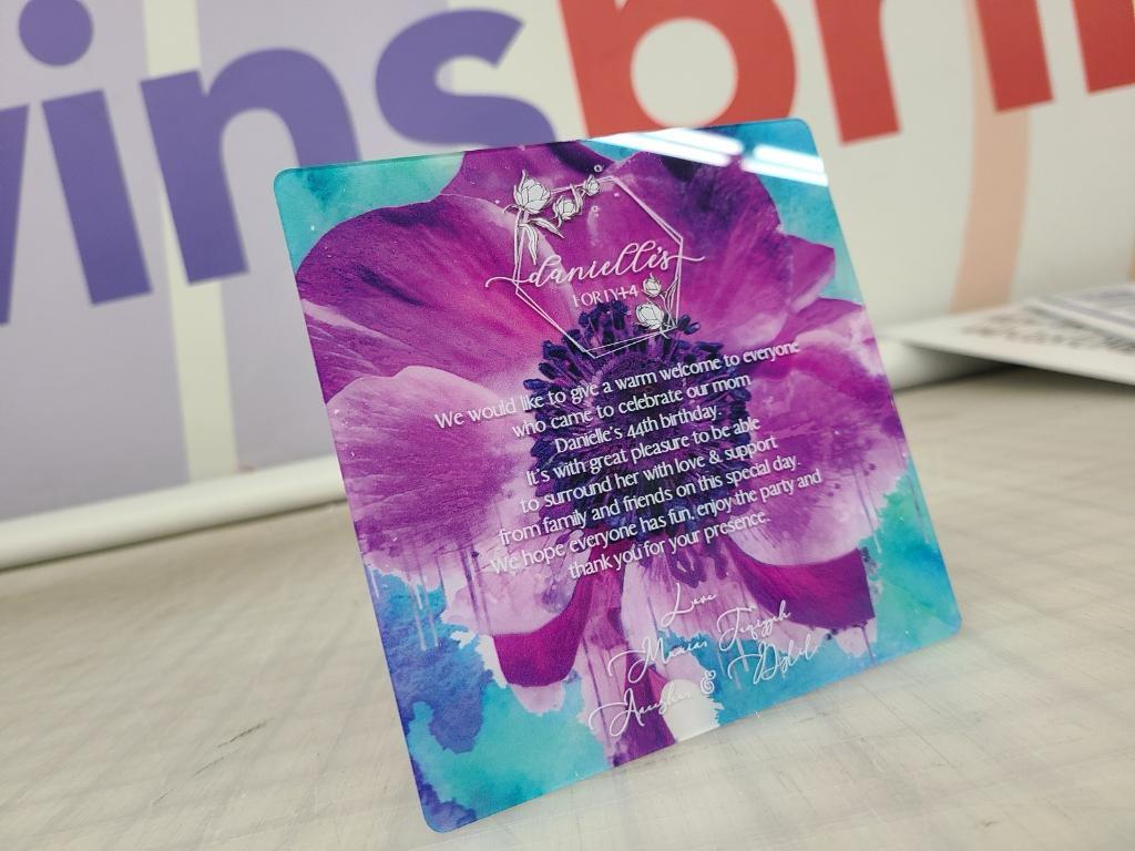 Acrylic Invitations / Thank You Cards