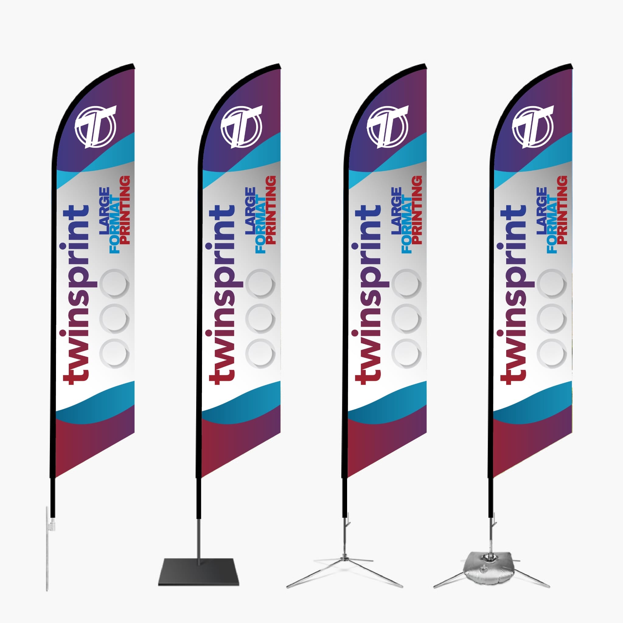 Feather Angled Flag - Fabric