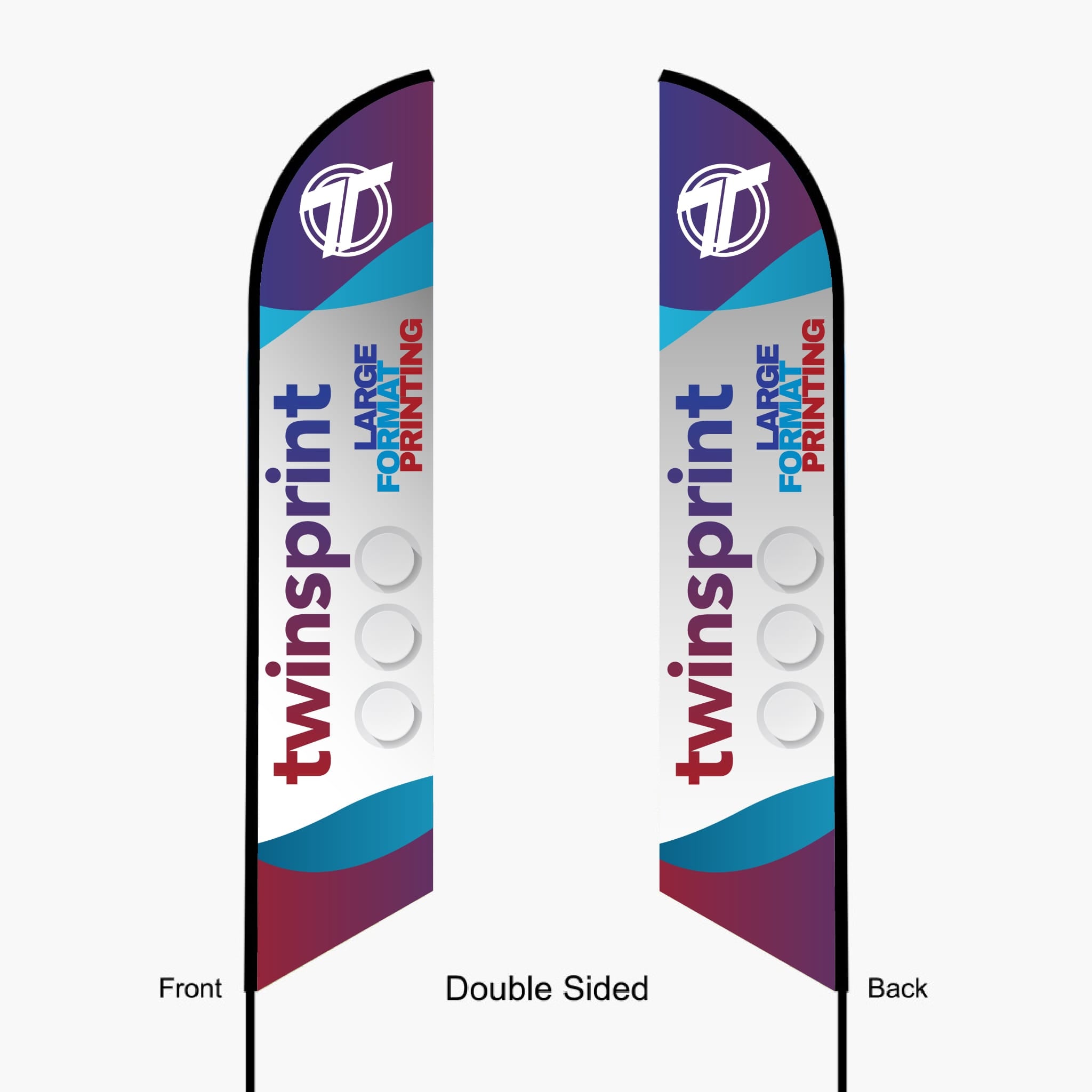 Feather Angled Flag - Fabric