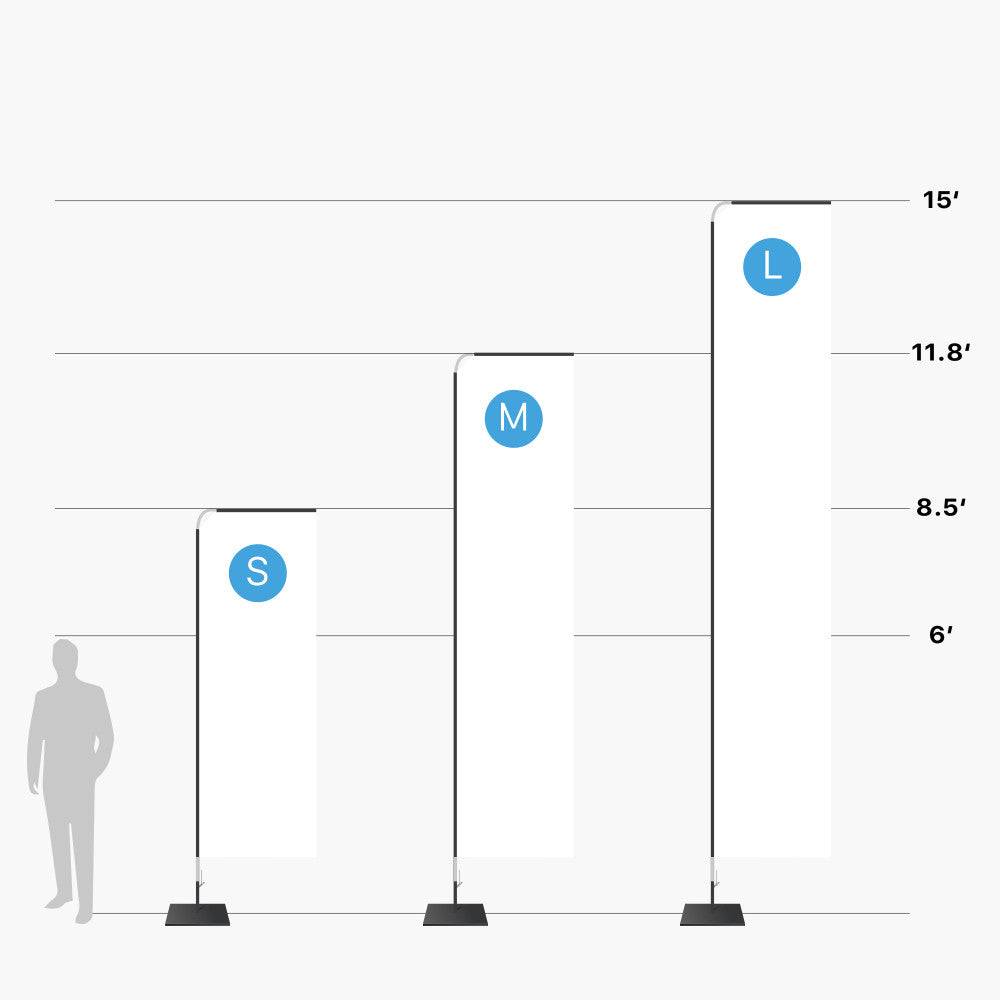 Feather Angled Flag - Fabric