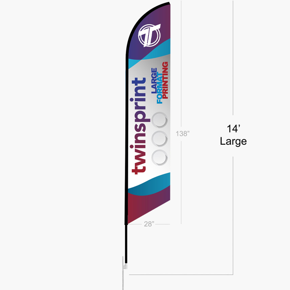 Feather Angled Flag - Fabric