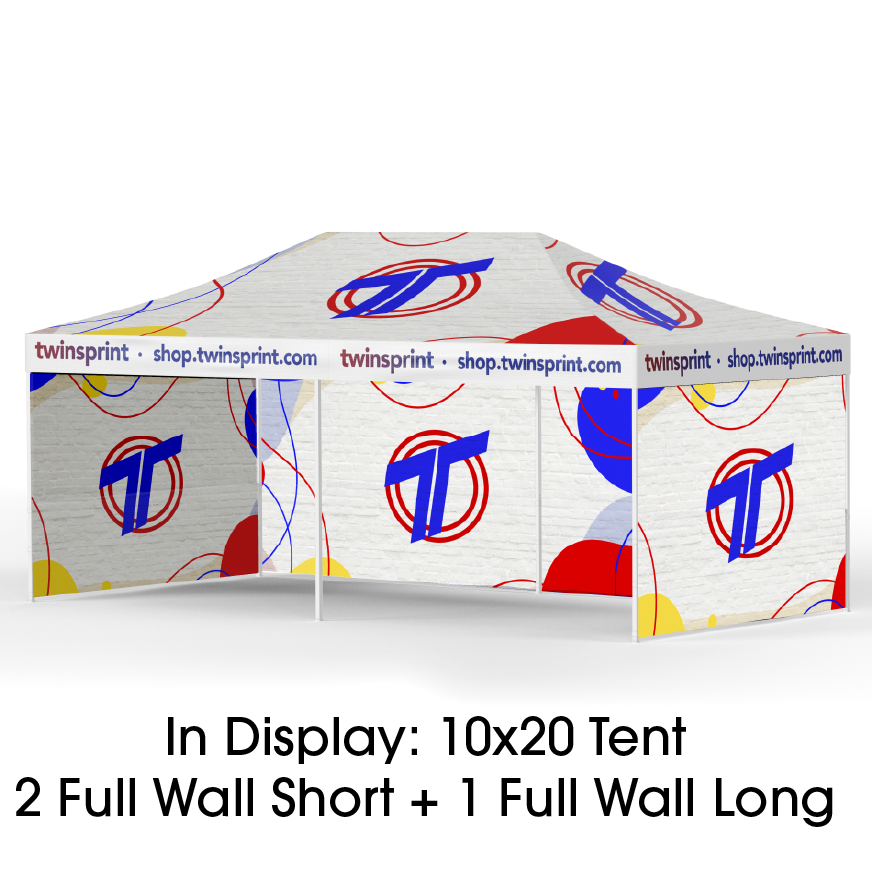 10x20 tent with branded design - Custom printed