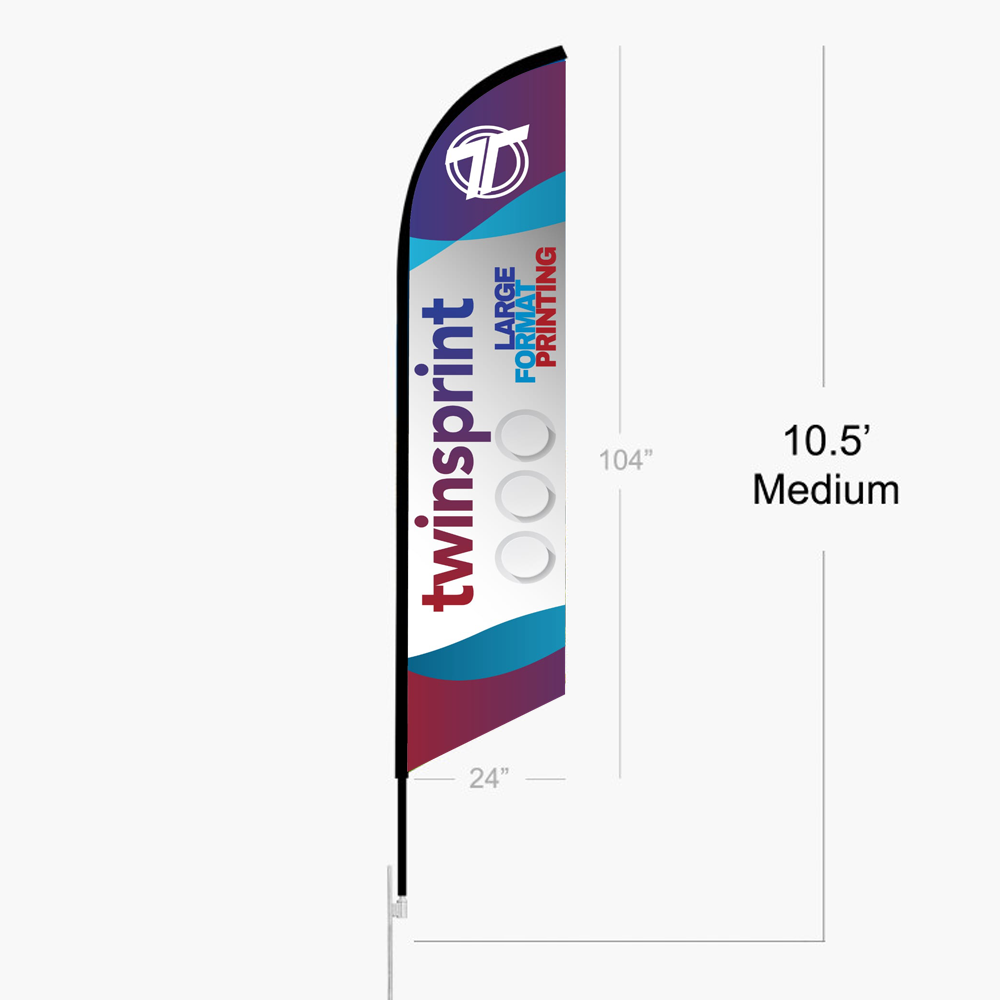 Feather Angled Flag - Fabric