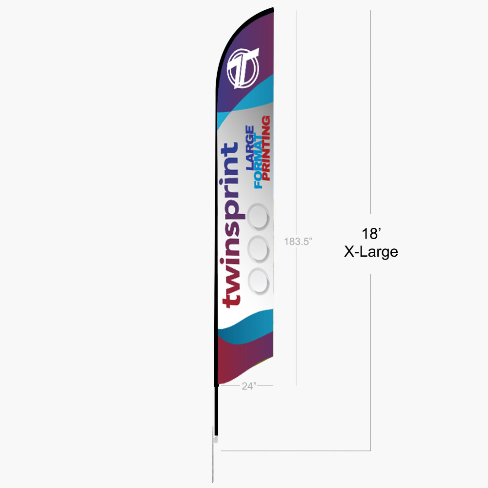 Feather Angled Flag - Fabric