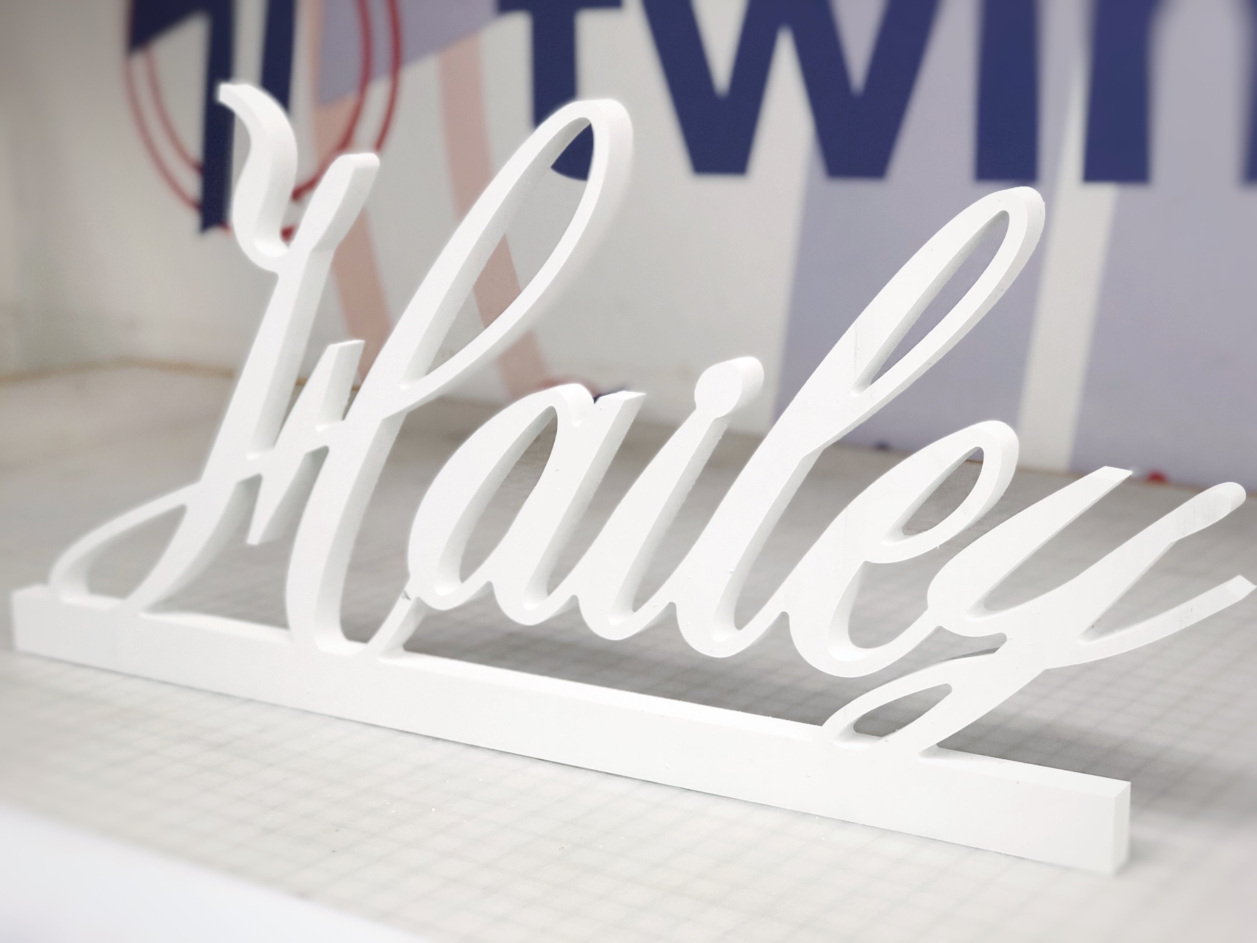 CUSTOM STAND ALONE NAME SIGN - Twins Print