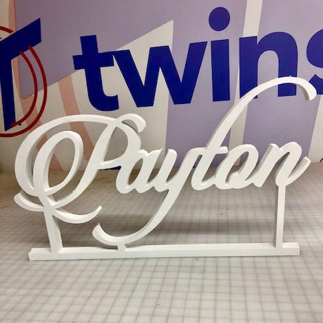 CUSTOM STAND ALONE NAME SIGN - Twins Print