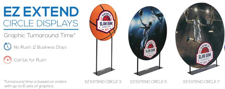 FABRIC EZ Extend Circle 7ft Backdrop - Twins Print