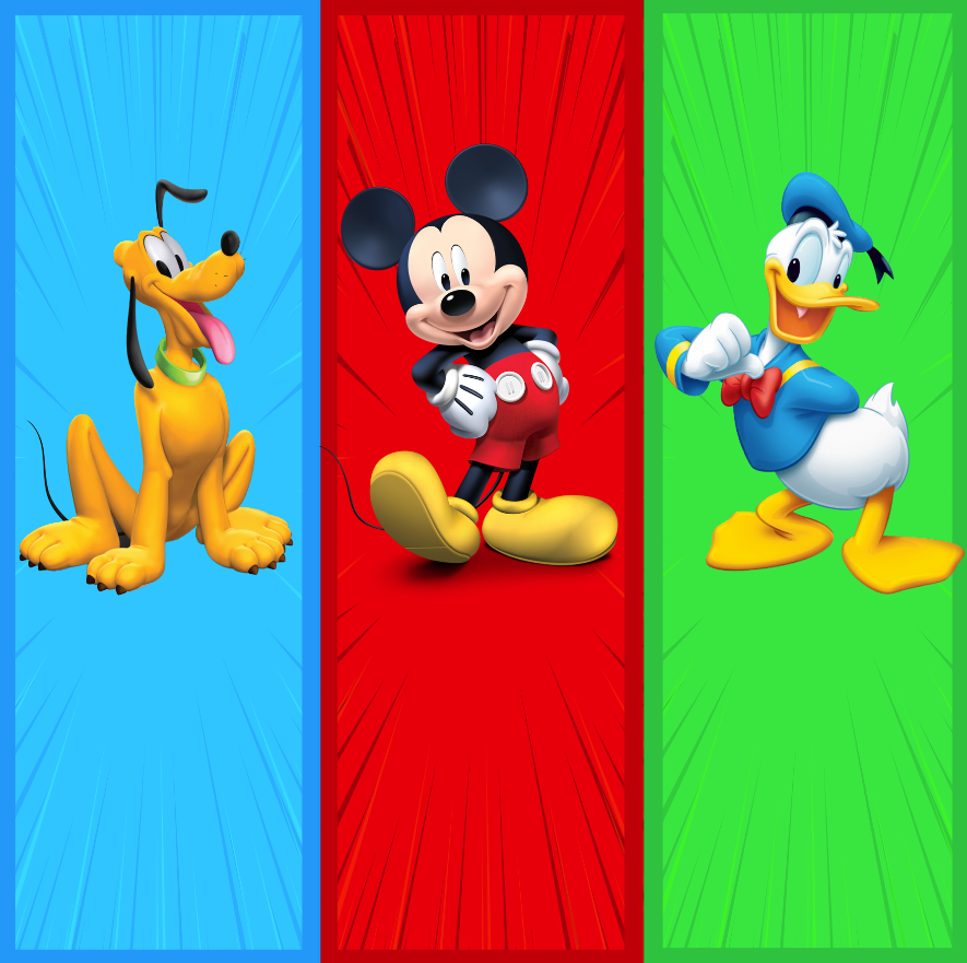 DISNEY CHARACTERS BACKDROP - Twins Print