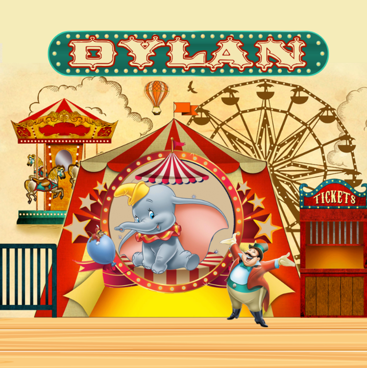 DUMBO CIRCUS BACKDROP - Twins Print