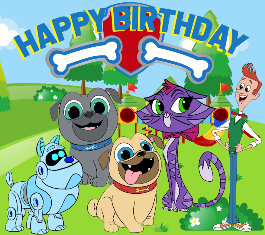 PUPPY DOG BACKDROP - Twins Print