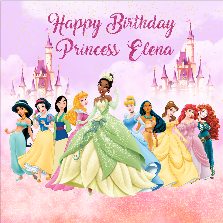 DISNEY PRINCESS BACKDROP - Twins Print