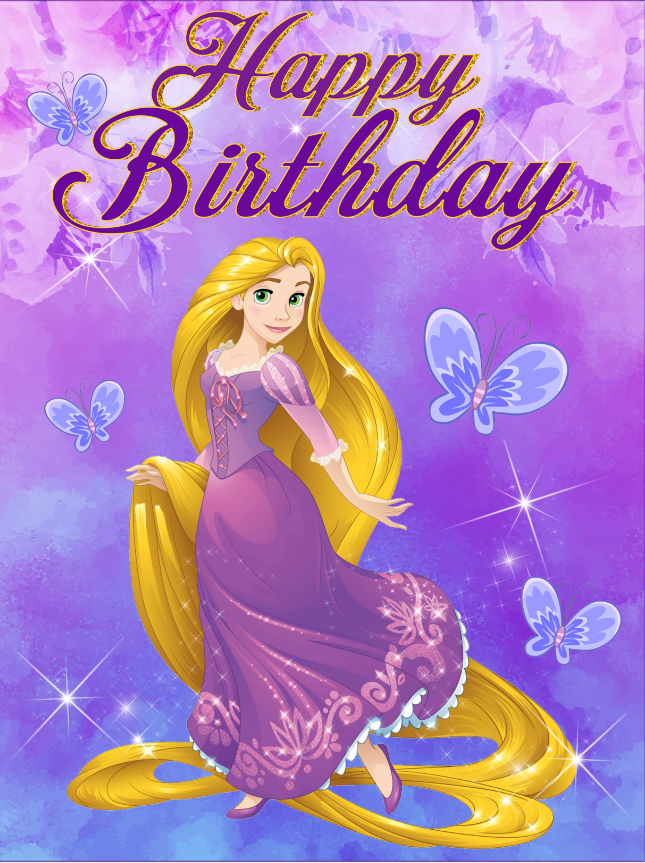 RAPUNZEL PRINCESS BACKDROP - Twins Print