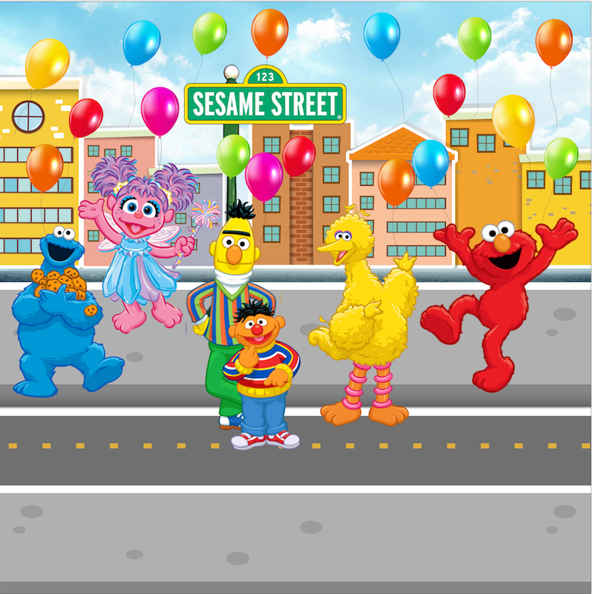 SESAME STREET BACKDROP 03 - Twins Print