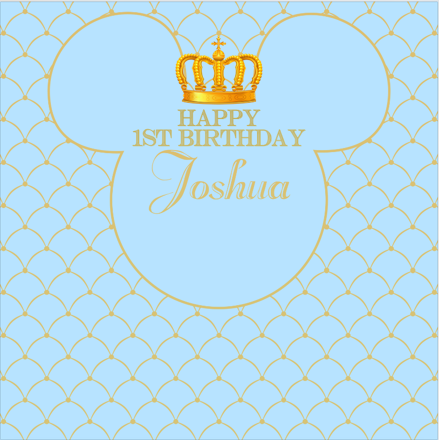 MICKEY MOUSE CROWND BACKDROP - Twins Print