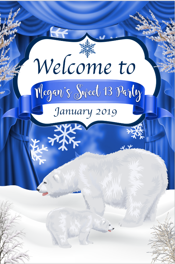 POLAR BEAR BACKDROP - Twins Print