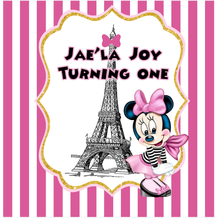 MINNIE MOUSE / PARIS BACKDROP - Twins Print