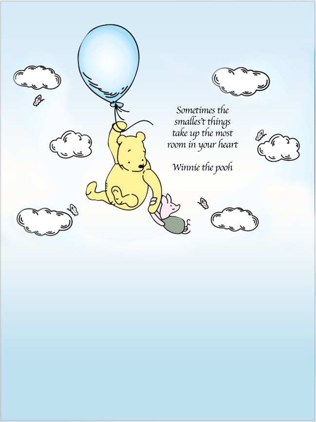 Winnie the pooh BACKDROP - Twins Print