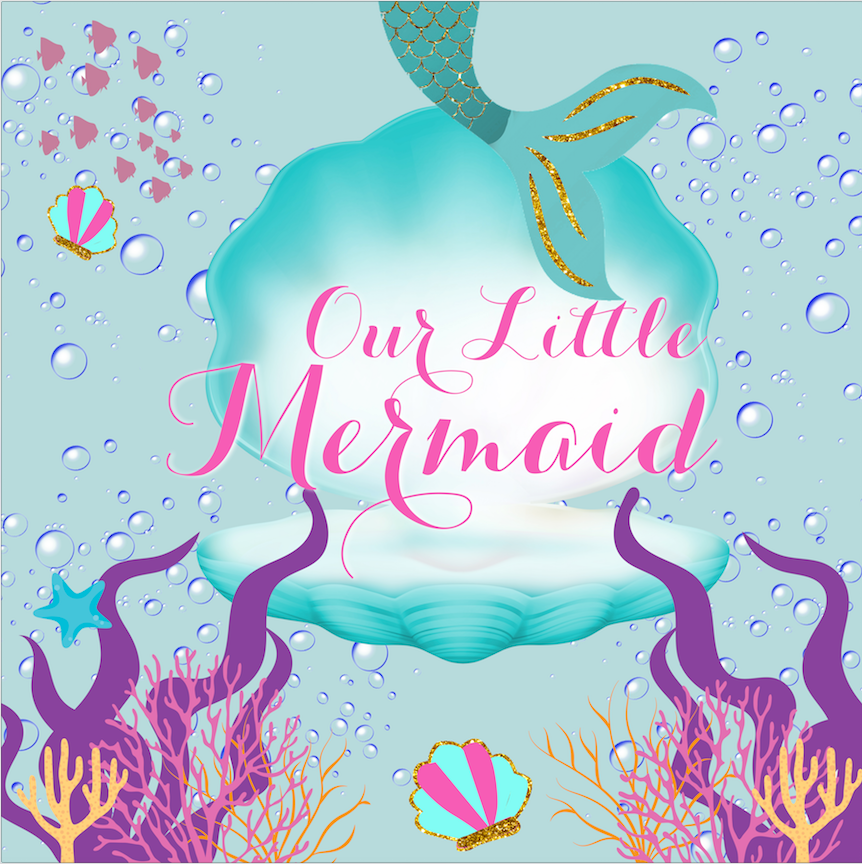 LITTLE MERMAID 002 BACKDROP - Twins Print