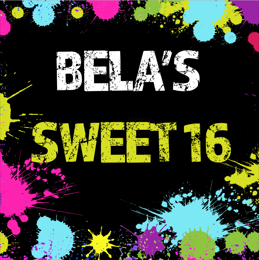 NEON/ SPLASH PAINT BACKDROP - Twins Print