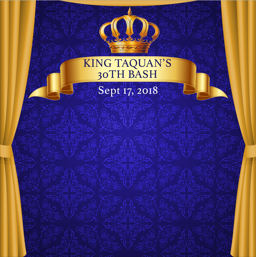 ROYAL BLUE BABY SHOWER BACKDROP 002 - Twins Print