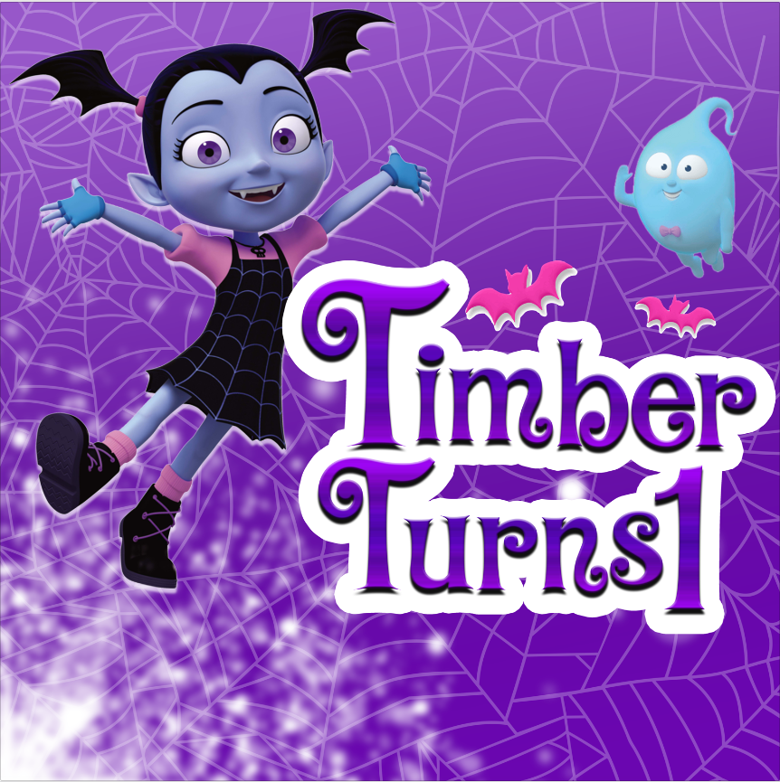 VAMPIRINA BIRTHDAY BACKDROP - Twins Print