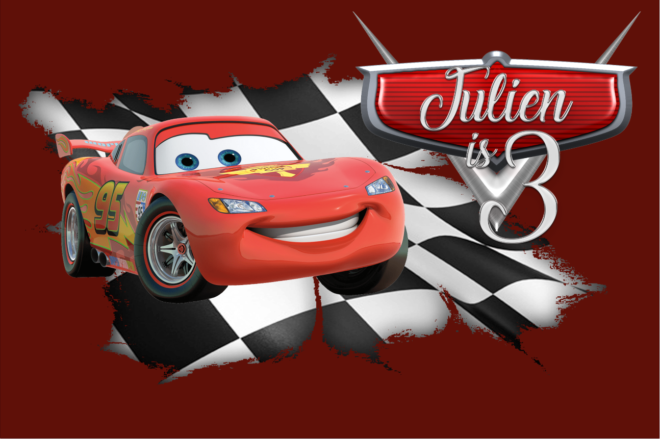 CARS BIRTHDAY BACKDROP - Twins Print