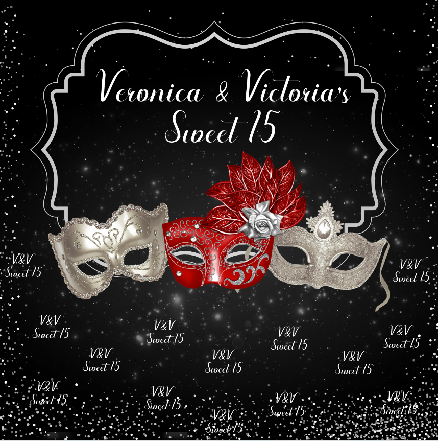 MASCARADE BACKDROP / STEP AND REPEAT 002 - Twins Print