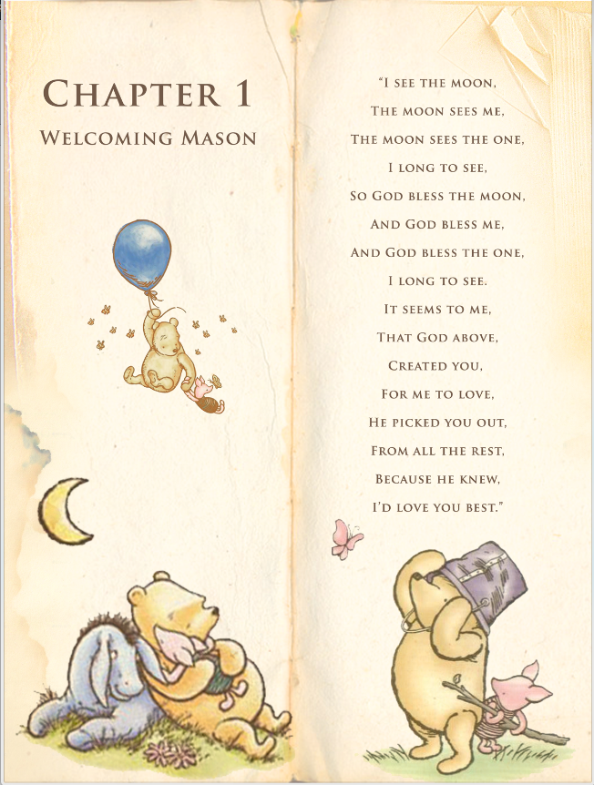 WINNIE THE POOH BACKDROP / VINTAGE