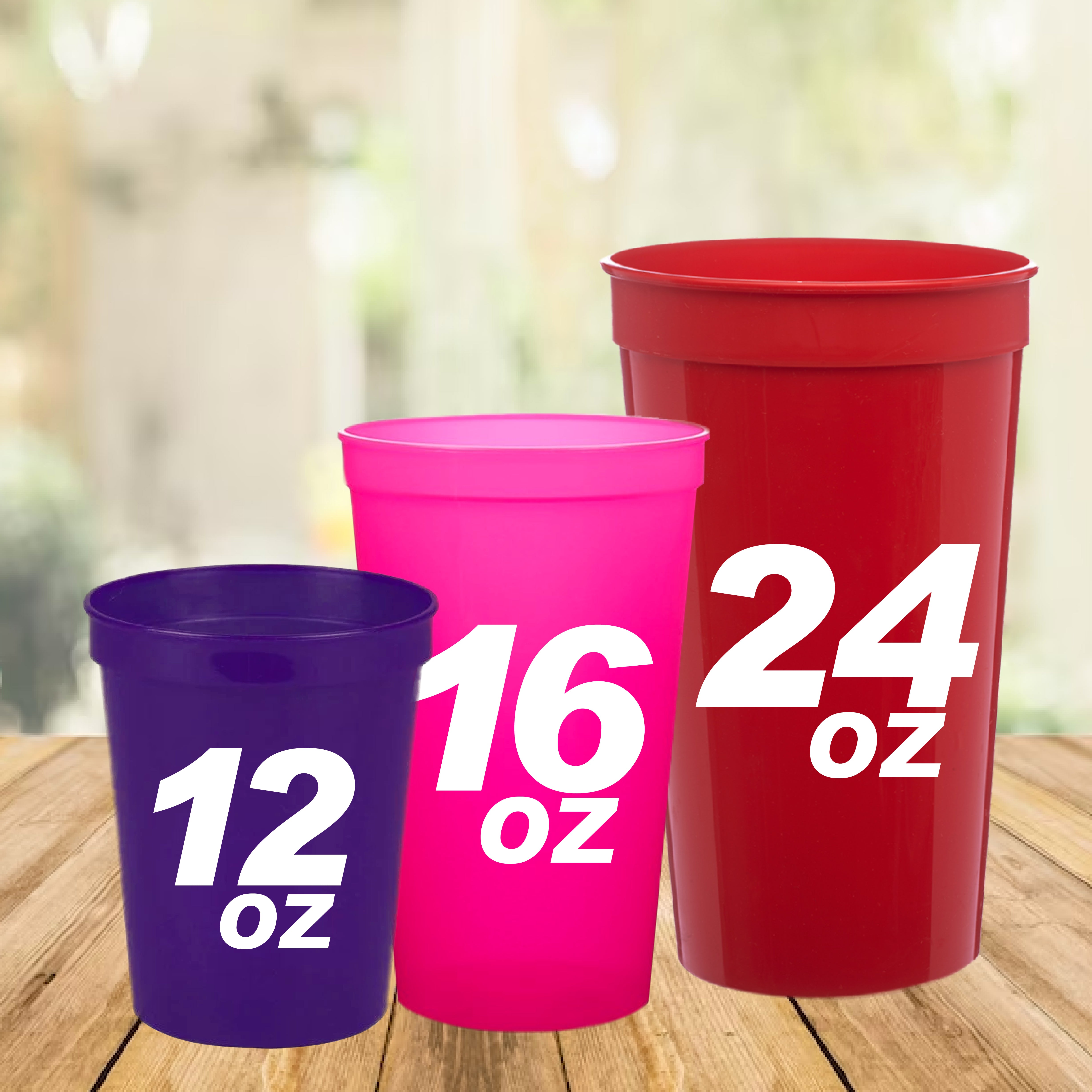 12oz Colored Stadium Cups