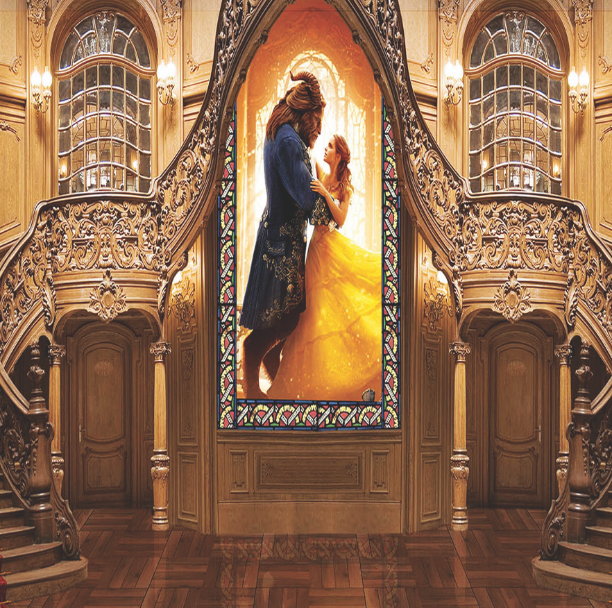 BEAUTY AND THE BEAST  BACKDROP - Twins Print