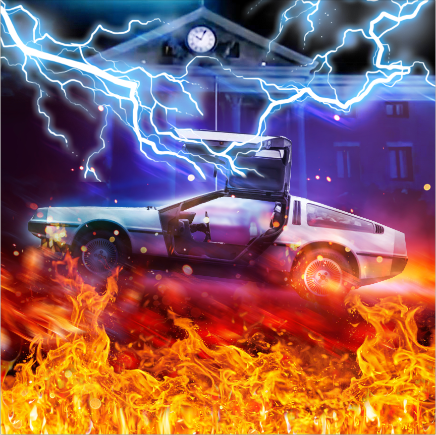 BACK TO THE FUTURE BACKDROP - Twins Print